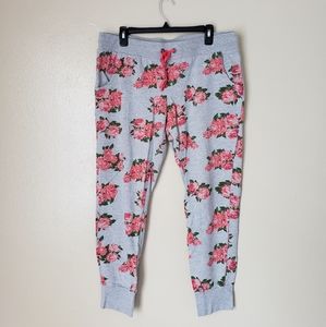 Rose graphic joggers